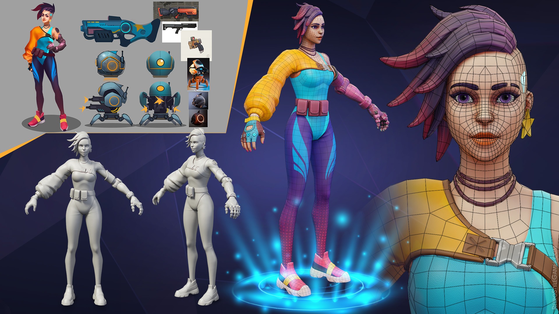 Low Poly 3D Models for Mobile Games